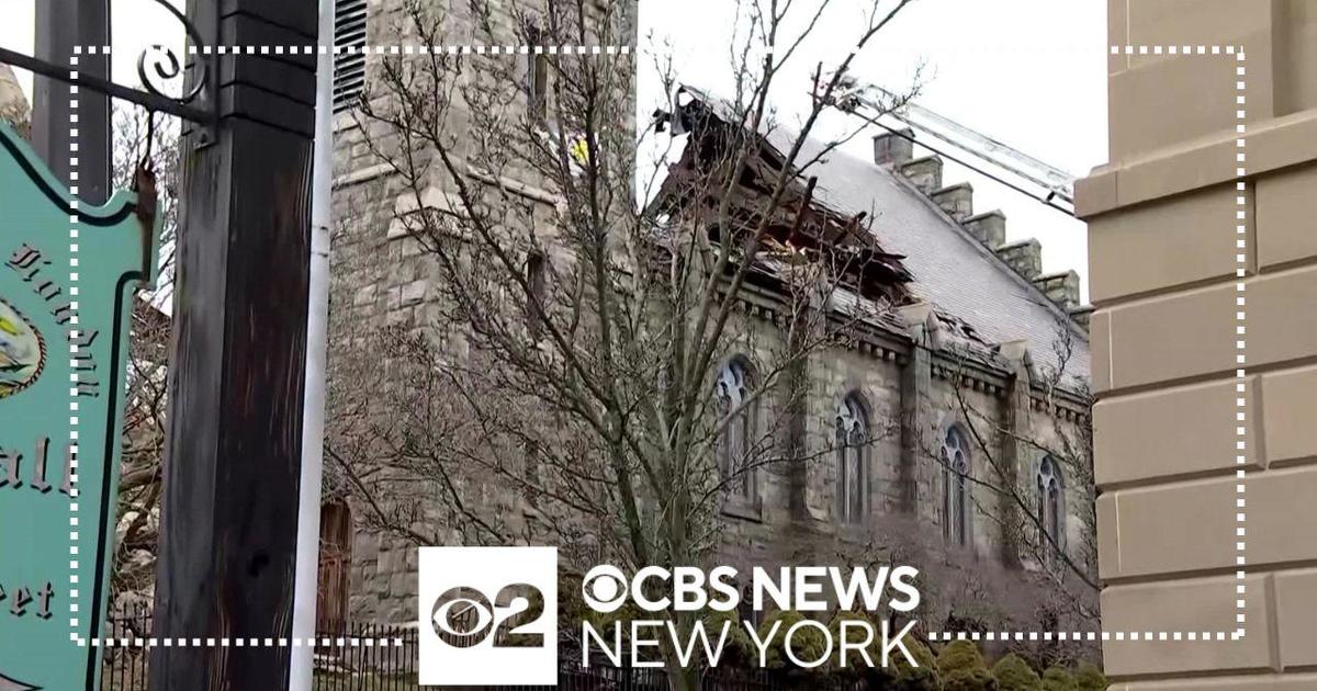 Roof of historic Connecticut church partially collapses