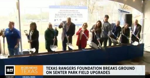 Texas Rangers Foundation breaks ground on Senter Park Field upgrades