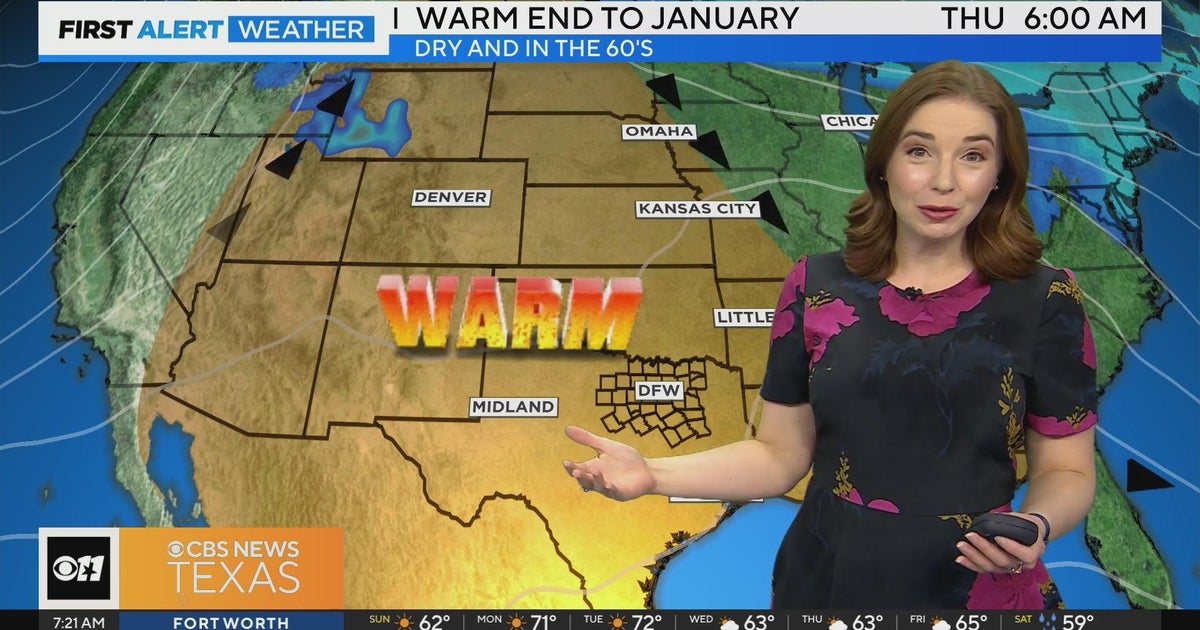 Sunny skies return! We've got a warm end to January - CBS Texas