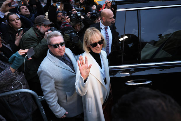 E. Jean Carroll leaves Manhattan Federal Court following the conclusion of her civil defamation trial against former President Donald Trump on January 26, 2024 in New York City. 