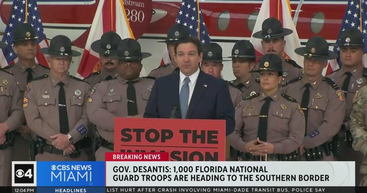 Gov. DeSantis said up to a thousand Florida National Guard will be sent to the Southern Border