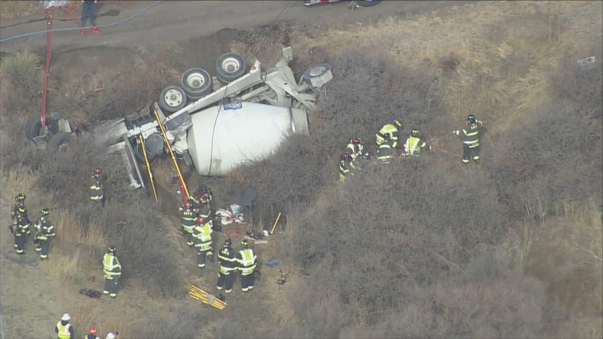 Concrete truck crashes in Colorado, trapping injured driver inside ...