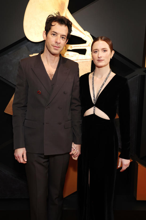 Mark Ronson and Grace Gummer attend the 66th GRAMMY Awards 