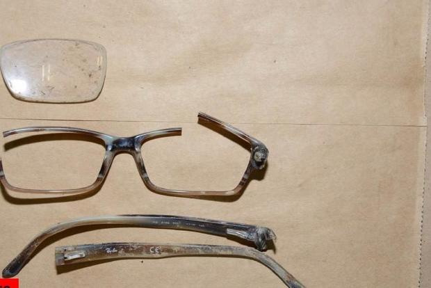 Ray Wright's broken glasses 