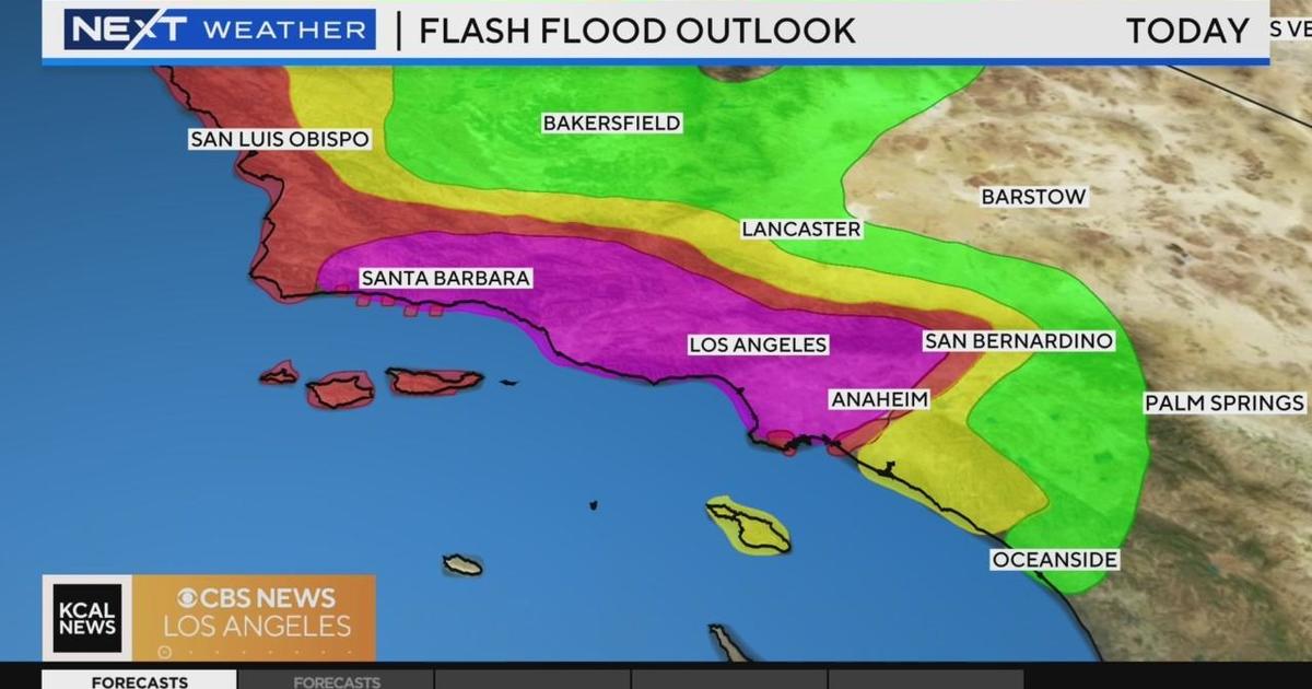 Възможни са „потенциално животозастрашаващи внезапни наводнения“, тъй като втората голяма буря пристига в Калифорния