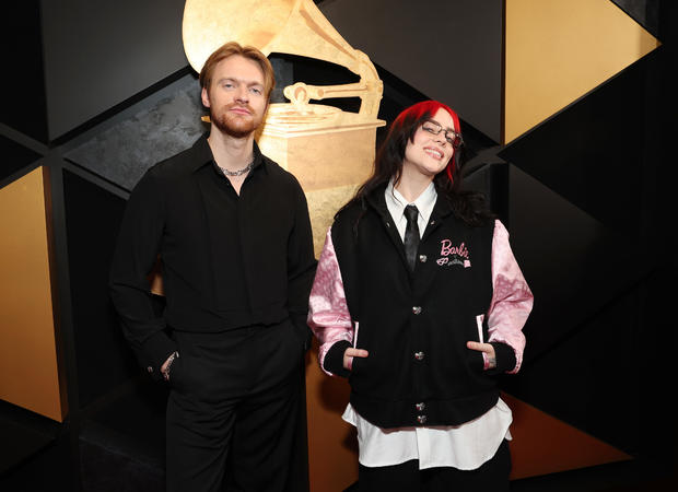 Billie Eilish and Fineas O'Connell at the Grammys 