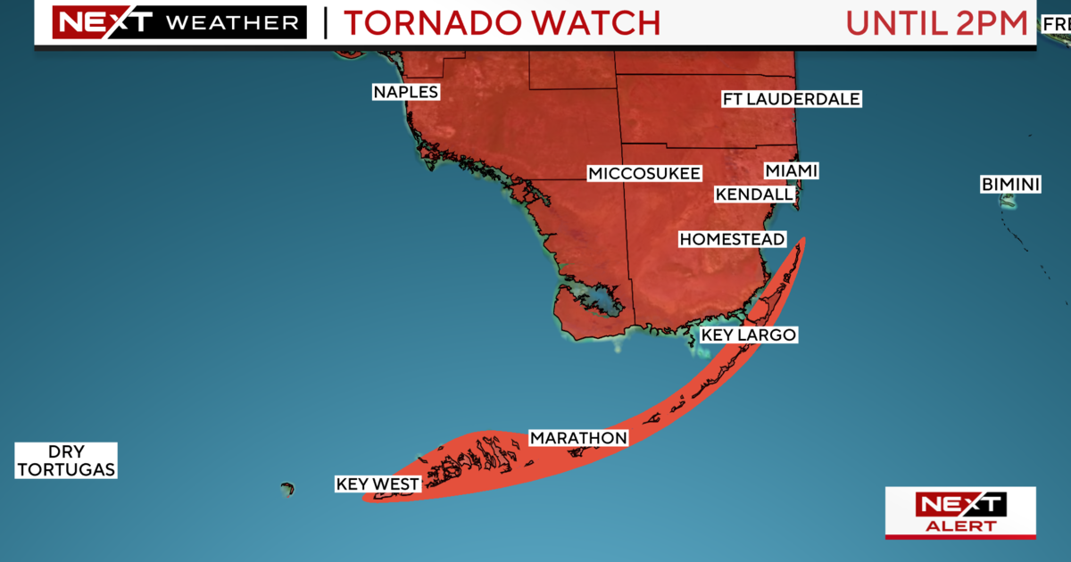 Miami, Broward is under a tornado watch with all of South Florida at risk for severe weather