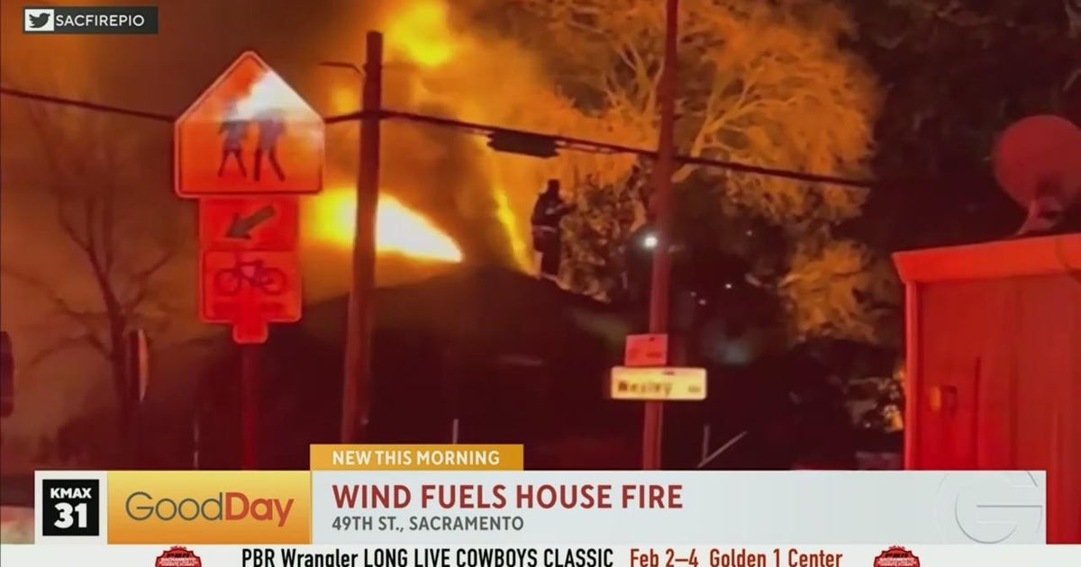 Wind fuels Sacramento house fire