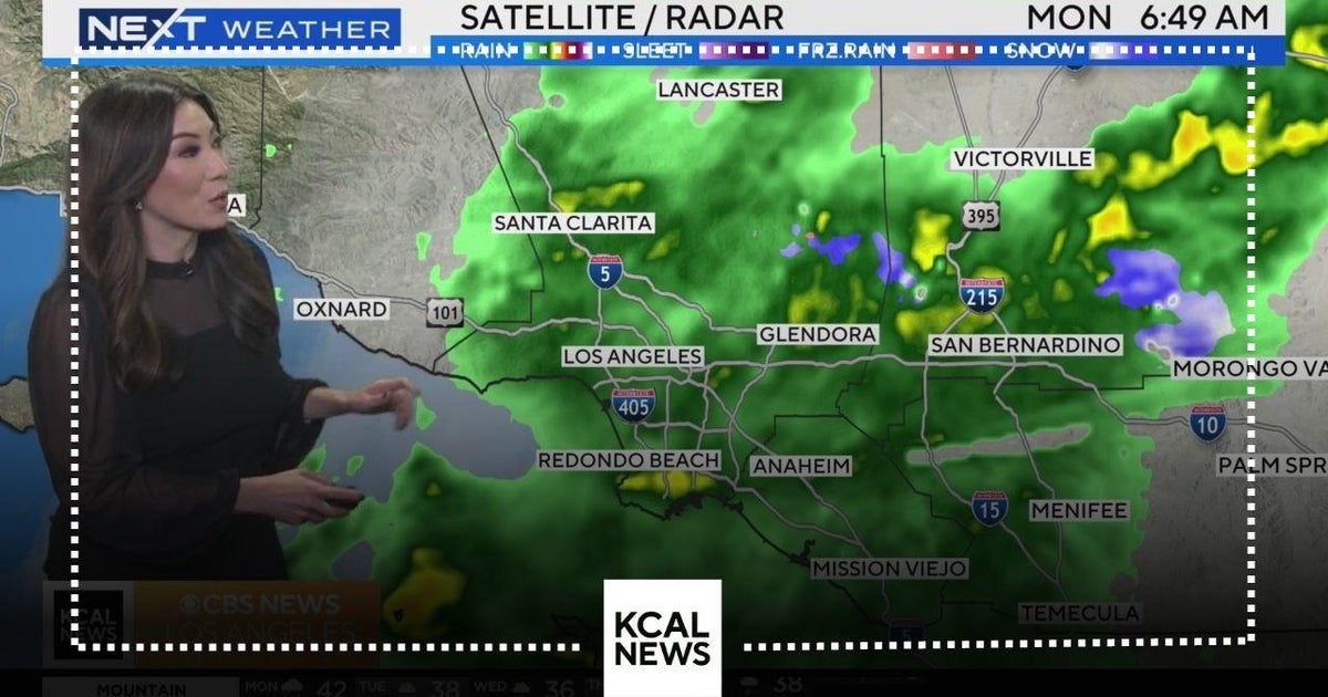 Rain storm continues to pound SoCal Monday morning - CBS Los Angeles