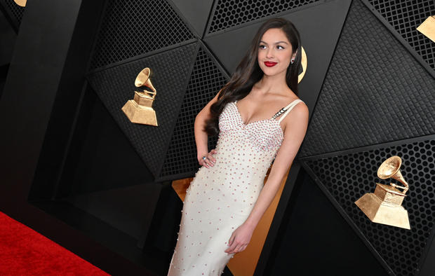 Olivia Rodrigo arrives for the 66th Annual Grammy Awards 