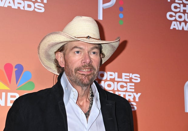 Toby Keith at the People's Choice Country Awards at The Grand Ole Opry House on September 28, 2023 in Nashville.