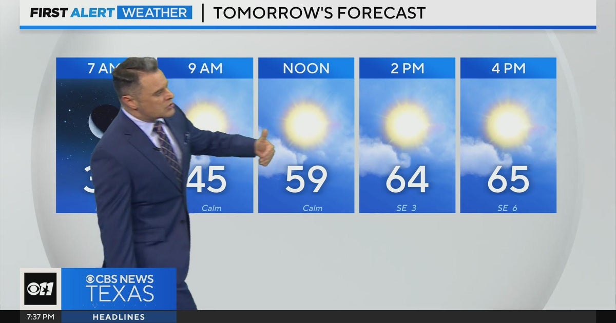 Colder night with temperatures into the 30s - CBS Texas