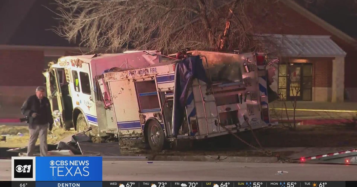 4 Fort Worth firefighters injured in rollover en route to house fire ...