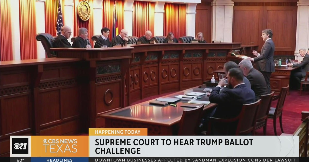 Supreme Court to hear Trump ballot question - CBS Texas