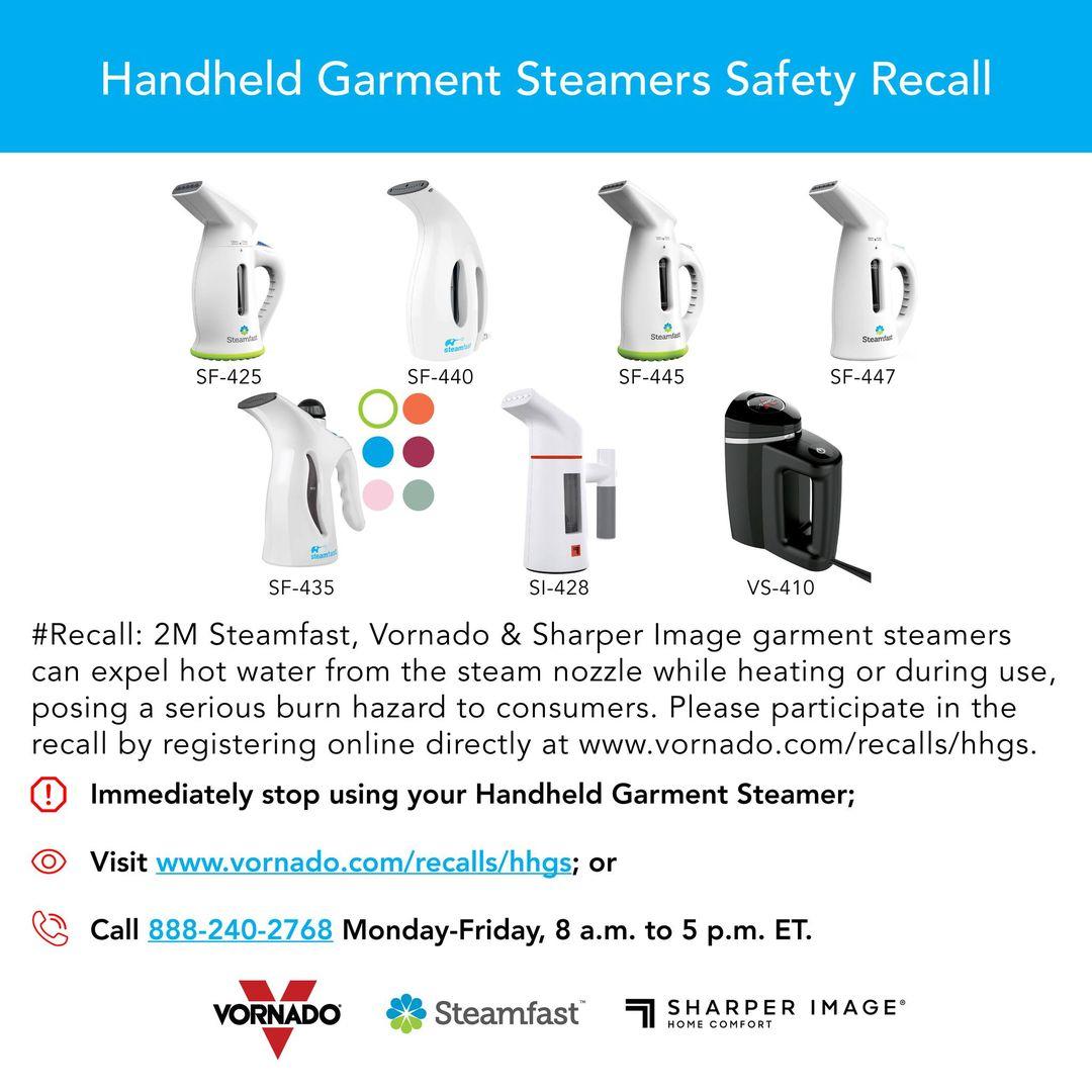Vornado recalls 2 million garment steamers sold at Walmart, Amazon and ...