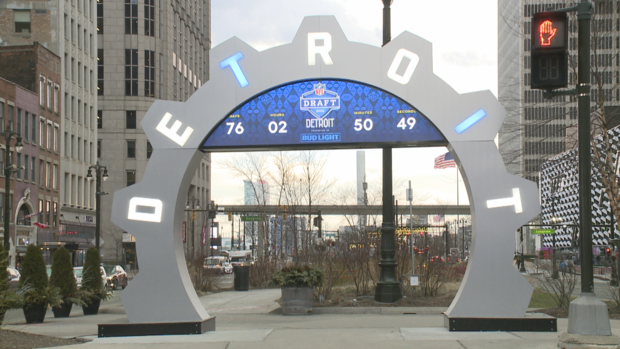 Detroit NFL draft clock 