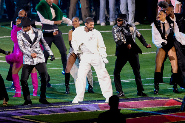 Usher performs at Super Bowl LVIII 