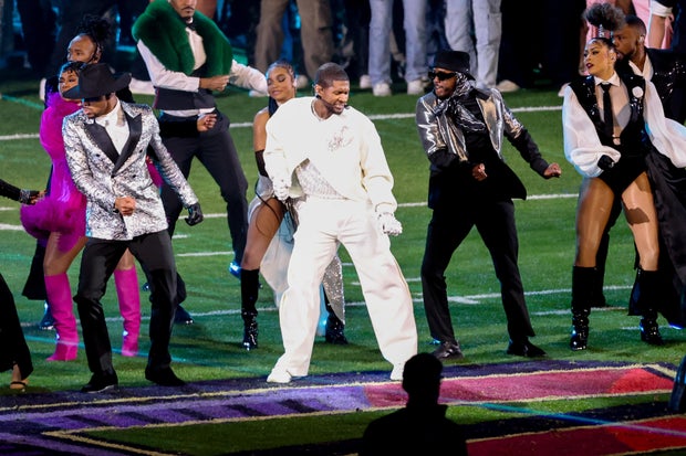 Usher performs at Super Bowl LVIII