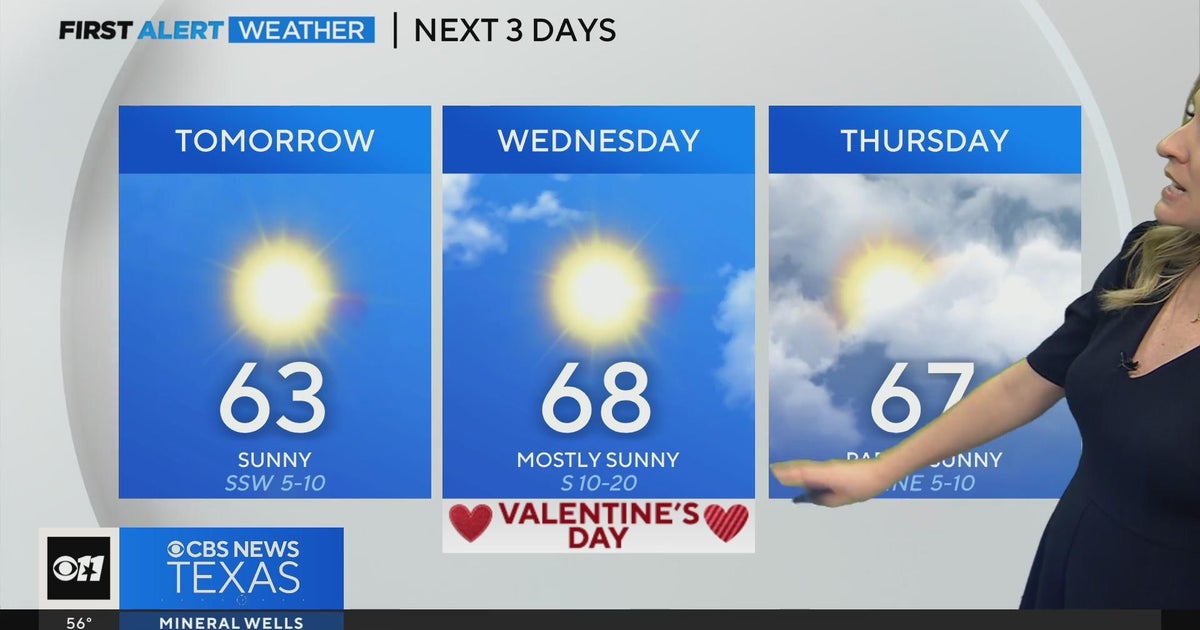Low 30s Monday night; warming trend starts Tuesday - CBS Texas