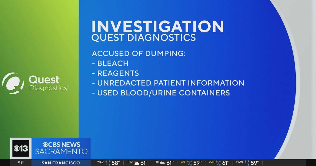 San Joaquin DA accuses Quest Diagnostics of illegally dumping dangerous chemicals