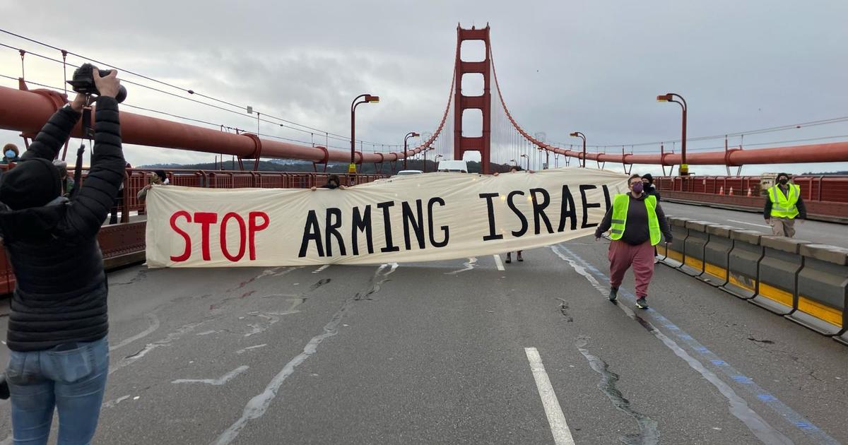 Pro-Palestinian protesters block traffic on Golden Gate Bridge in San Francisco