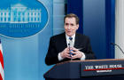 John Kirby speaks during the daily press briefing at the White House on Feb. 15, 2024. 