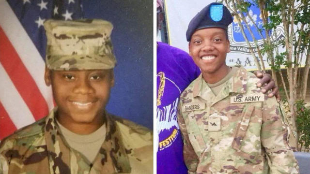 U.S. Army Reserve Sgt. Breonna Moffett and Sgt. Kennedy Sanders, who were killed in a drone attack on an outpost in northeast Jordan, are seen in a combination of undated photographs released by the U.S. Army Reserve Command. 