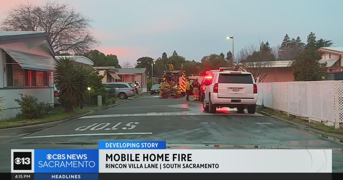 Mobile home fire under investigation in south Sacramento - CBS Sacramento