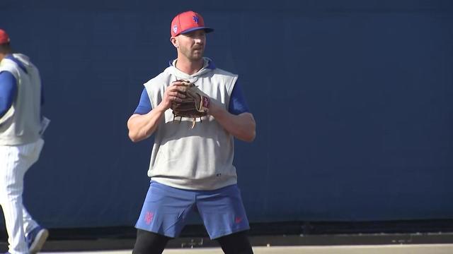 New York Mets' Pete Alonso at spring training on Feb. 17, 2024. 
