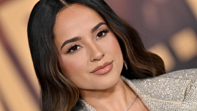 Becky G attends the Los Angeles premiere of "This Is Me...Now: A Love Story" at the Dolby Theatre on Feb. 13, 2024, in Hollywood, California. 