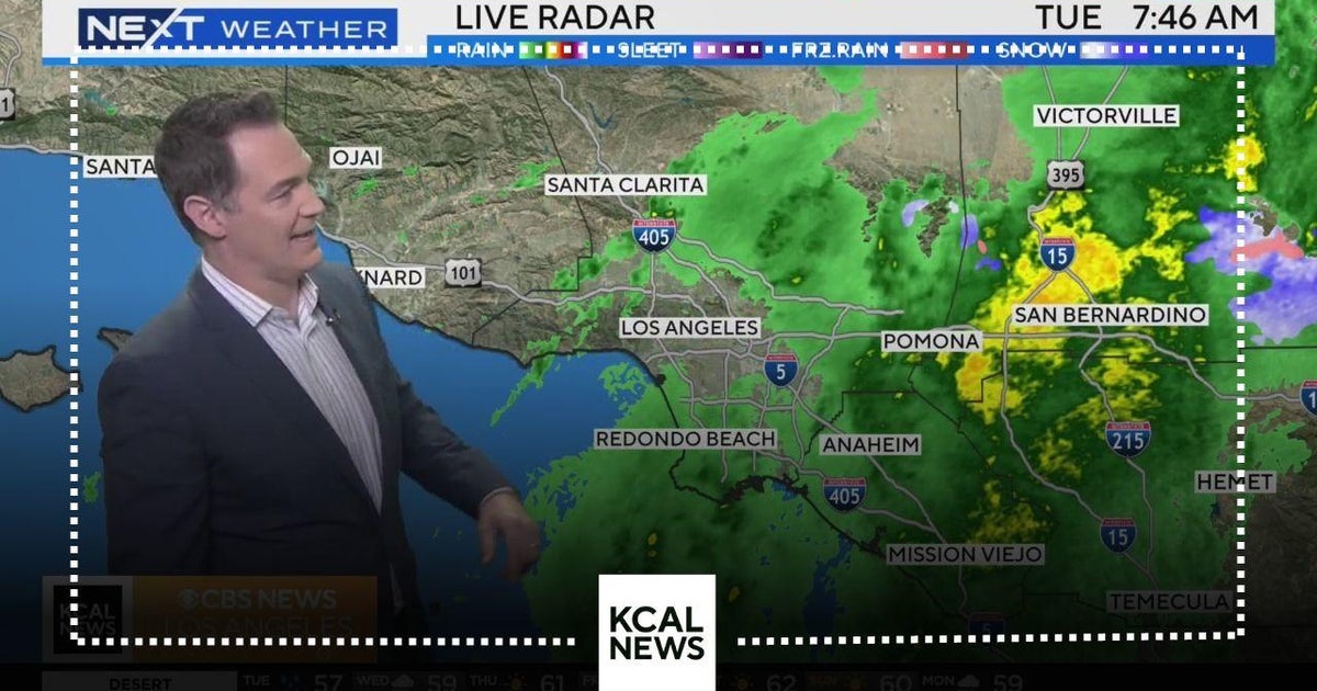 Rain pouring down on the Inland Empire - CBS Los Angeles