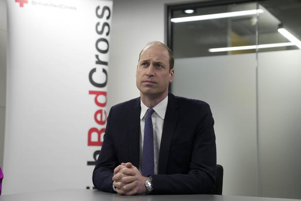 Prince William, The Prince Of Wales, Visits The British Red Cross 