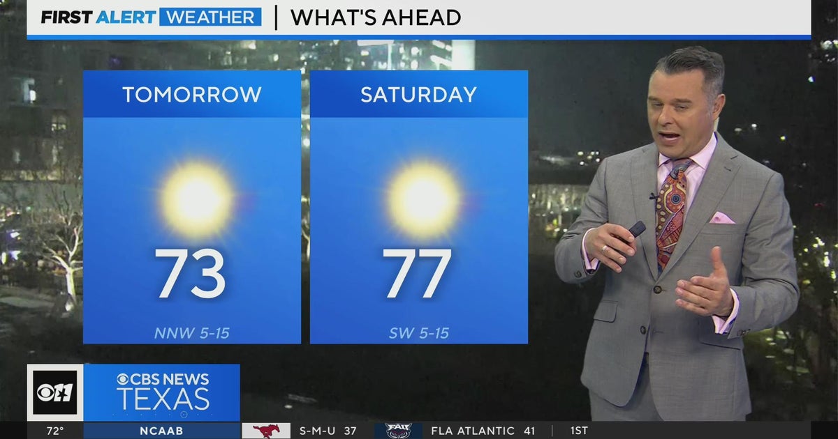 Cool morning, warming into 70s on Friday - CBS Texas