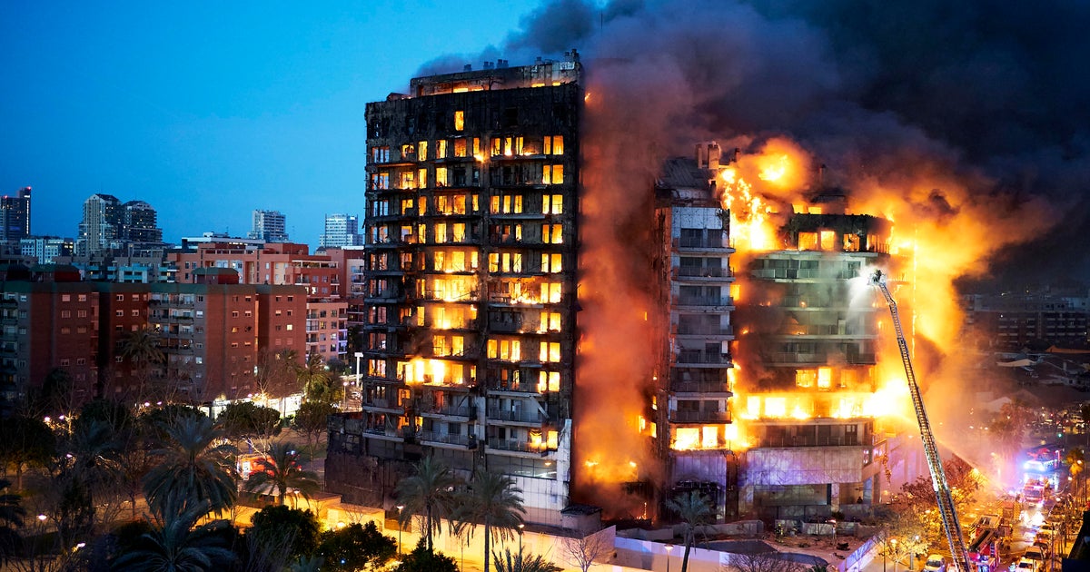 Deadly fire in Spains southern city of Valencia has grim echoes of London Grenfell Tower disaster  CBS News Deadly fire in Spains southern city of Valencia has grim echoes of London Grenfell Tower disaster  CBS News
