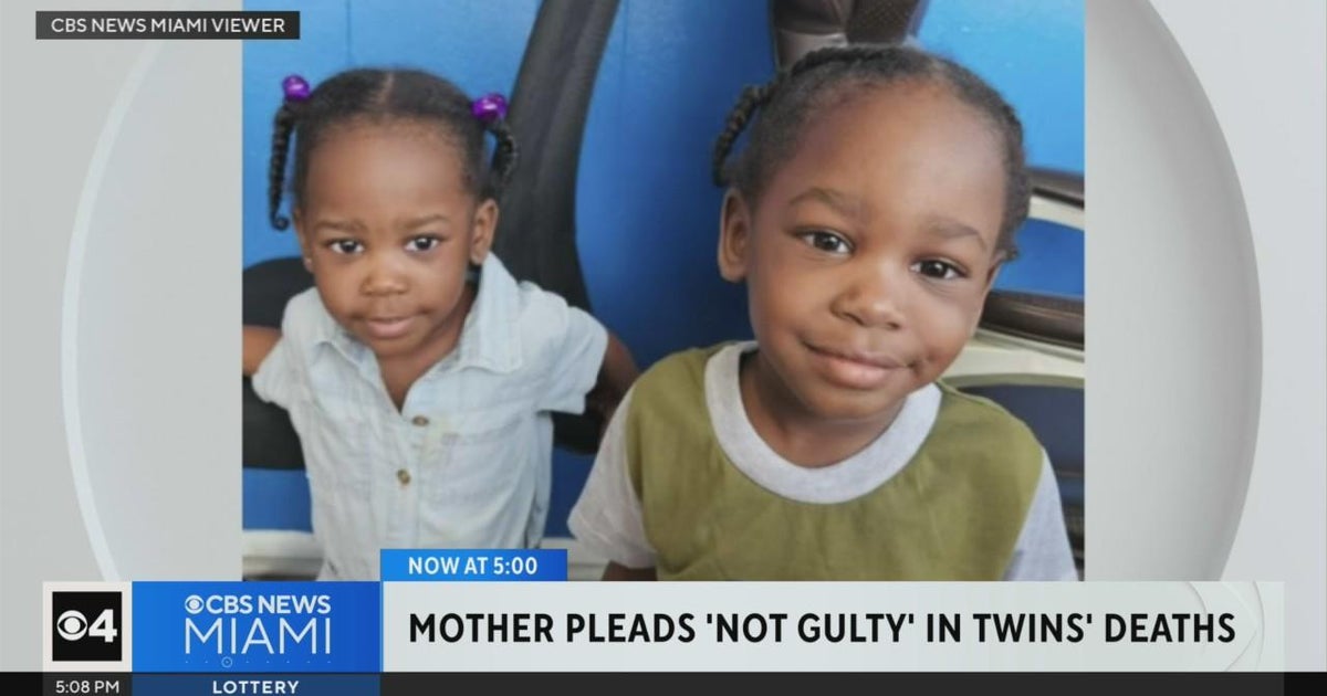 Mother pleads 'not guilty' in death of twins - CBS Miami