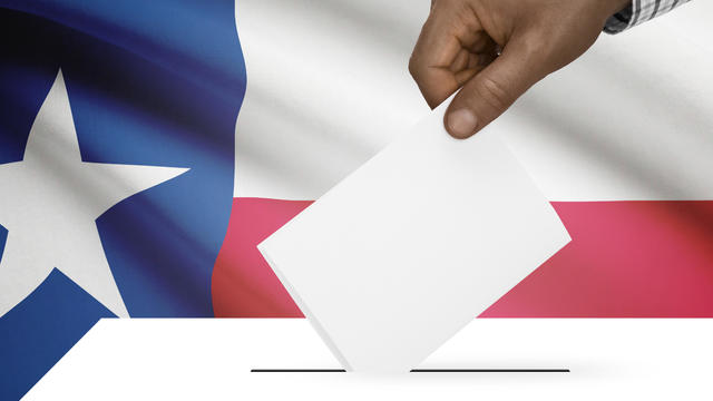 Texas flag ballot box 