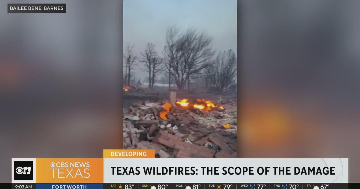 Panhandle wildfires continue to scorch Texas land - CBS Texas