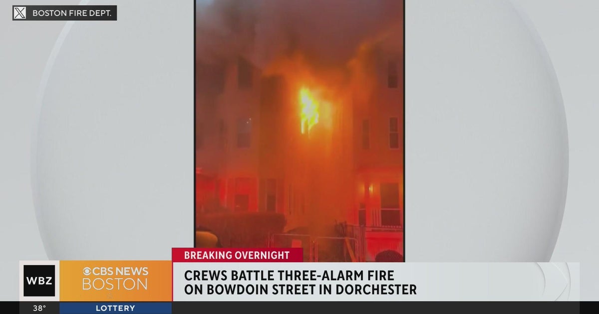 Firefighter injured in fire at multi-family home in Dorchester - CBS Boston