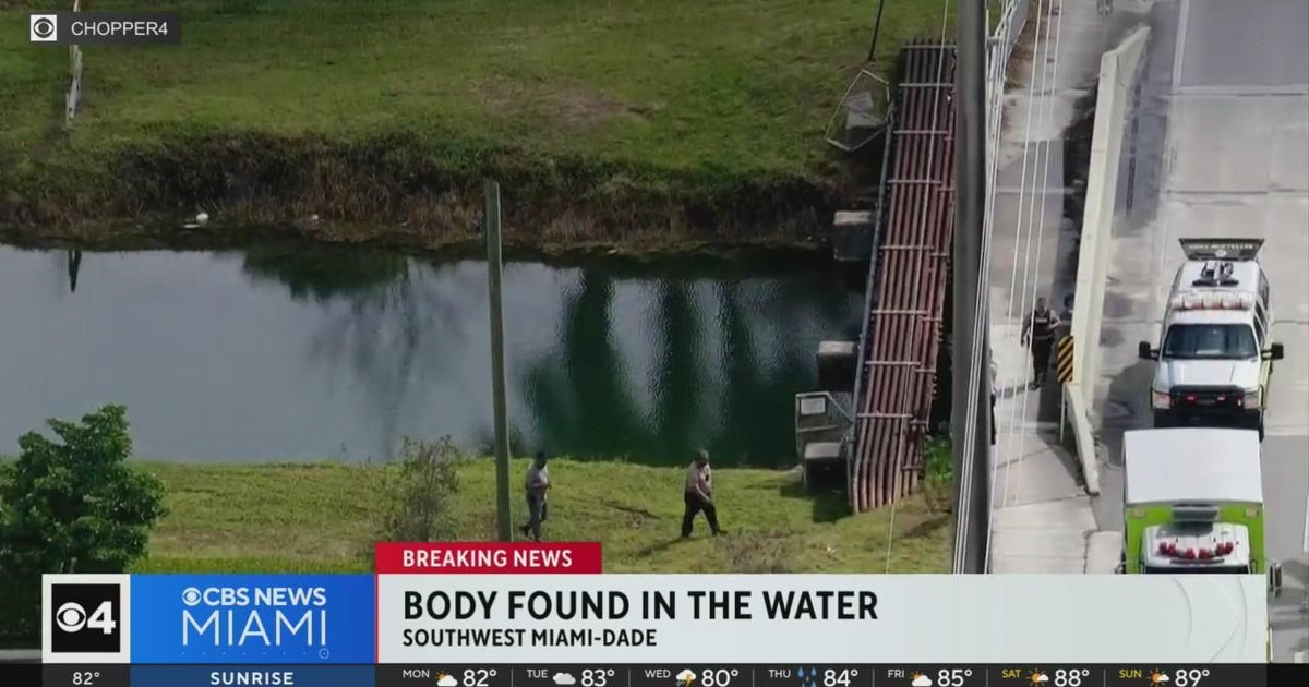 Body found in Miami-Dade canal - CBS Miami