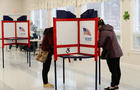 Voters Cast Ballots In The Massachusetts Primary Election 