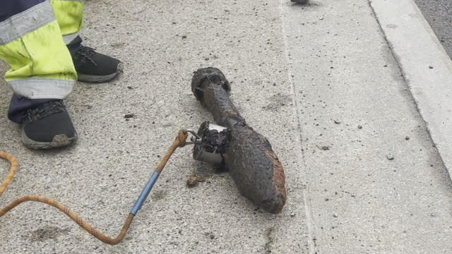 Bazooka round found by Charles River magnet fishermen, second