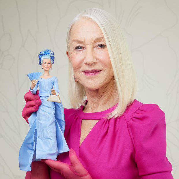 Barbie presents Dame Helen Mirren with doll in her likeness ahead of International Women's Day and Barbie's 65th anniversary 