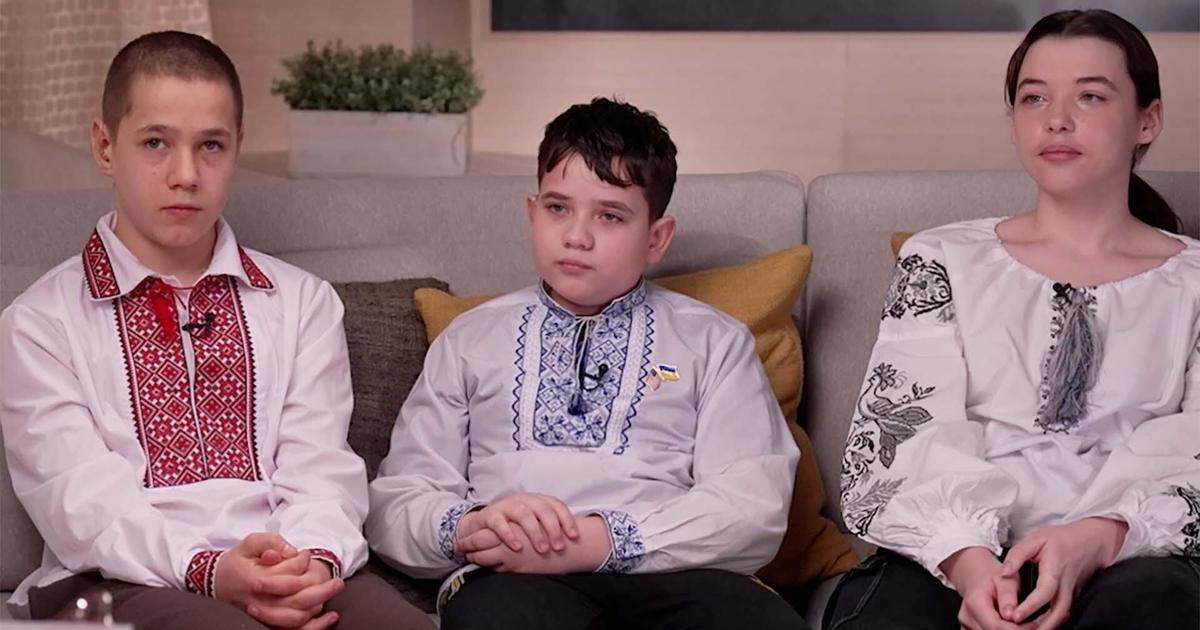 Three kidnapped Ukrainian children recount being taken by Russian soldiers - CBS News