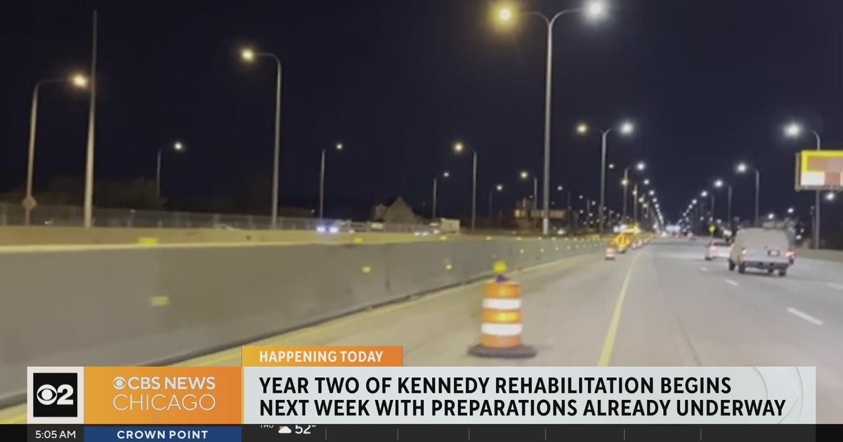 Year two of Kennedy construction begins next week - CBS Chicago