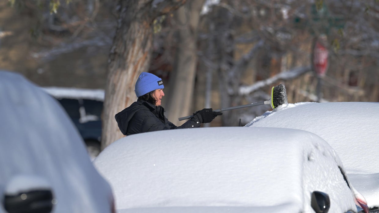 Pattern of recent snowfall in Colorado, Denver metro area has been ...
