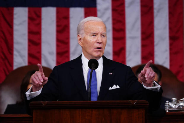 President Biden delivers the State of the Union address at the Capitol on Thursday, March 7, 2024. 