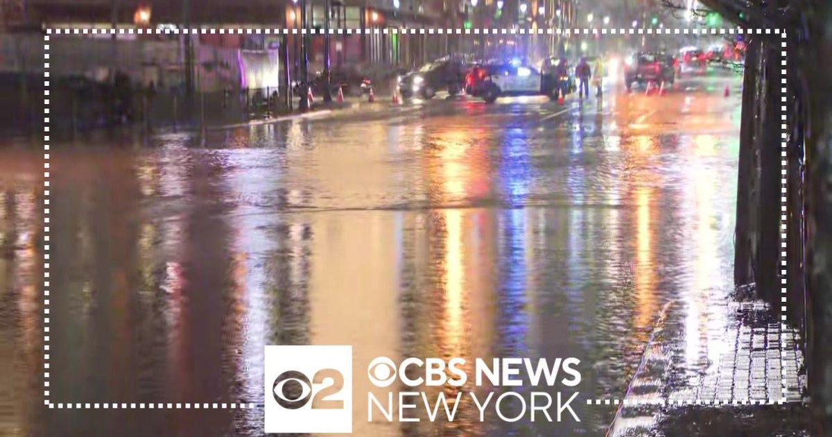 Flooding from heavy rain causes road closures in New Jersey - CBS New York