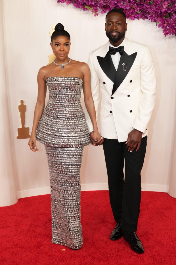 Gabrielle Union-Wade and Dwyane Wade attend the 96th Annual Academy Awards