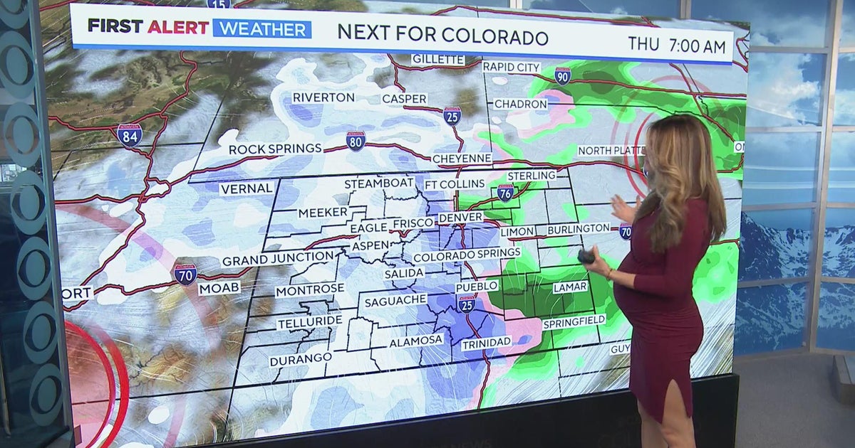 Snowstorm moves into Colorado on Wednesday and Thursday - CBS Colorado