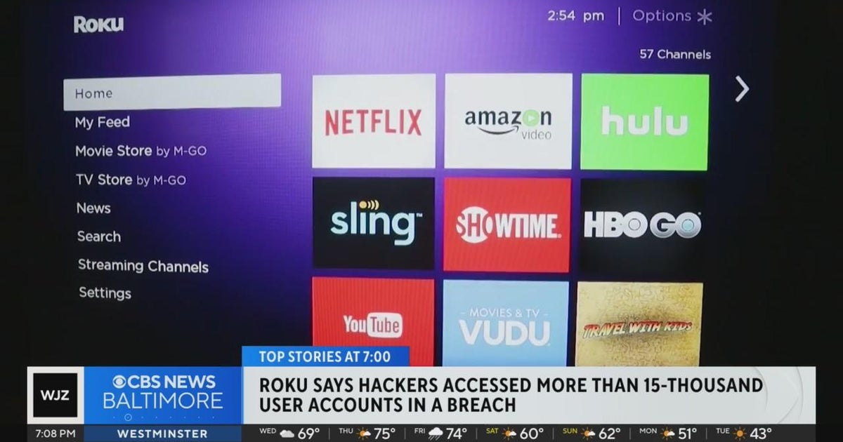 Roku says hackers accessed more than 15,000 accounts - CBS Baltimore